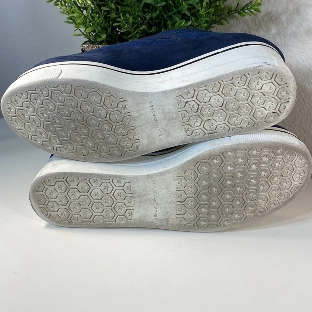 Clearance! Stella McCartney Platform Slip On Sneakers Canvas Suede 41 EU/11 US‎
